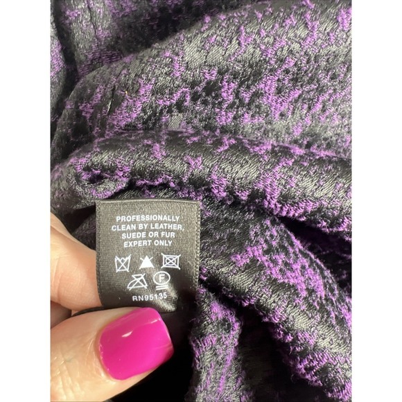 Lafayette 148 New York Jacquard Leather Trim Zip Stretch Pencil Skirt Size 8 - Picture 11 of 11